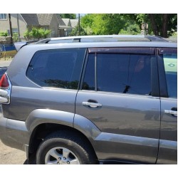 Рейлінги Хром турецькі Пластикові ніжки для Toyota Land Cruiser Prado 120