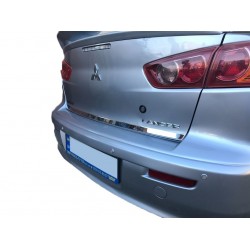 Накладка кромки багажника (нерж) Carmos - Турецкая сталь для Mitsubishi Lancer X 2008- гг
