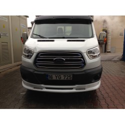 Накладка на передний бампер Ince (2014-2019, под покраску) для Ford Transit 2014- гг