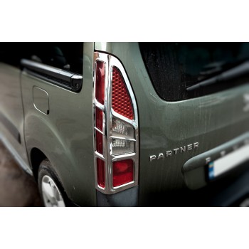 Накладка на стопи Кутові (2шт, пласт) для Citroen Berlingo 2008-2018 рр