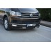 Накладка на передний бампер Sport 2-LED 2015-2018 (под покраску) для Volkswagen T6