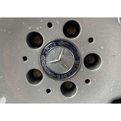Ковпачки на диски 71/75 мм без кільця (4 шт, сині V2) для Тюнінг Mercedes