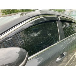 Ветровики с хром молдингом (4 шт, Niken) для Kia Sportage 2015-2021 гг