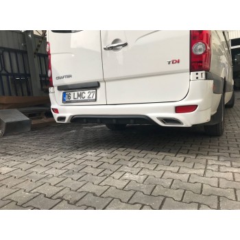 Накладка на задний бампер V2 (под покраску) для Volkswagen Crafter 2006-2016 гг