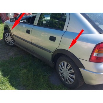 Накладки на арки (SD/HB) (4 шт, чорні) для Opel Astra G classic 1998-2012 рр