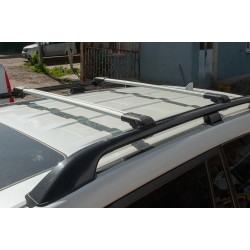 Поперечний багажник с замком WingBar V1 (2 шт., алюминий) до 140 см, Черный для Citroen Berlingo 1996-2008 гг