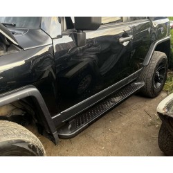 Боковые пороги Allmond Black (2 шт, алюм) для Toyota FJ Cruiser