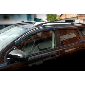 Ветровики с хромом (4 шт, Niken) для Nissan Qashqai 2007-2010 гг