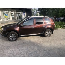 Ветровики с хромом (4 шт, Niken) для Renault Duster 2008-2017 гг