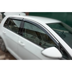 Ветровики с хромом HB (4 шт, Niken) для Volkswagen Golf 7/E-Golf