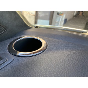 Накладка на підсклянник (2 шт., чорний хром) для Volkswagen T6