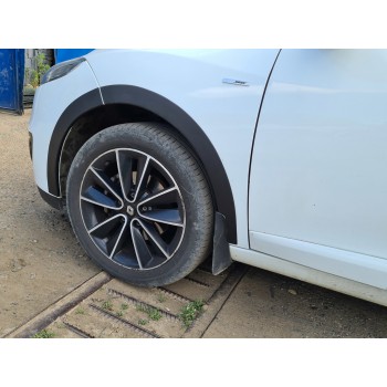 Накладки на арки (8 шт, черные) HB - металл для Renault Megane III 2009-2016 гг
