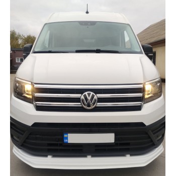 Накладки на решетку (4 шт, нерж) OmsaLine - Итальянская нержавейка для Volkswagen Crafter 2016- гг