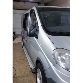Бокові пороги X5-тип (2 шт, алюм.) Коротка база для Nissan Primastar 2002-2014 рр