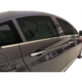 Нижня окантовка вікон (6 шт, нерж.) Carmos - Турецька сталь для Citroen C-5 2008-2017 рр