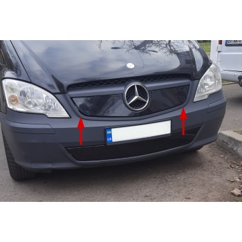 Зимова накладка на решітку V1 (2010-2015) Глянцева для Mercedes Vito W639 рр