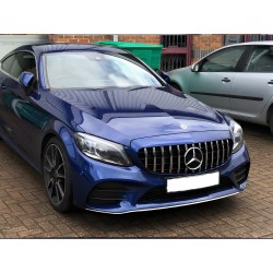 Передняя решетка GT 2018-2025, с камерой для Mercedes C-сlass W205
