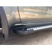 Боковые пороги Allmond Grey (2 шт, алюм.) для Nissan Pathfinder R51 2005-2014 гг