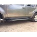 Боковые пороги Allmond Grey (2 шт, алюм.) для Nissan Pathfinder R51 2005-2014 гг