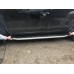 Бокові пороги Fullmond Grey (2 шт, алюм) для Volkswagen Amarok 2010-2022 рр