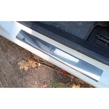 Накладки на пороги Carmos V1 (4 шт, нерж) для Dacia Logan MCV 2013-2020 гг