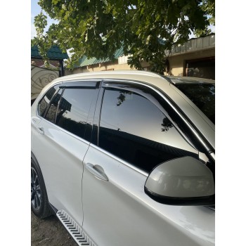 Ветровики с хром молдингом (4 шт, HIC) для BMW X5 F-15 2013-2018 гг