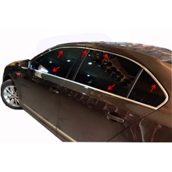 Полная окантовка окон (12 шт., нерж.) Carmos - Турецкая сталь для Volkswagen Jetta 2011-2018 гг