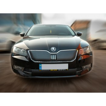 Зимова накладка на решітку (верхня) Матова для Skoda Superb 2015-2024 рр