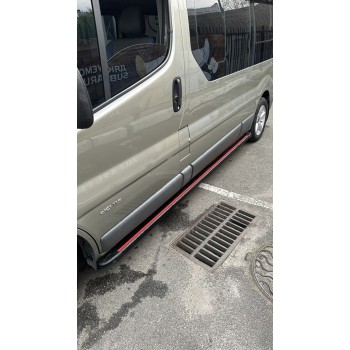 Боковые пороги Maya Red (2 шт., алюминий) Длинная база для Opel Vivaro 2015-2019 гг