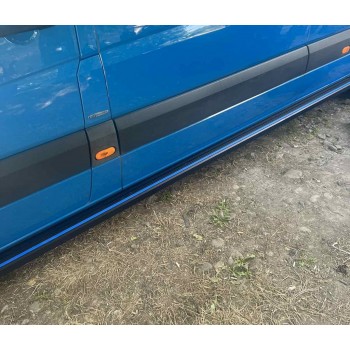 Бокові пороги Maya Blue (2 шт., алюміній) Long/ExtraLong для Mercedes Sprinter W906 2006-2018 рр