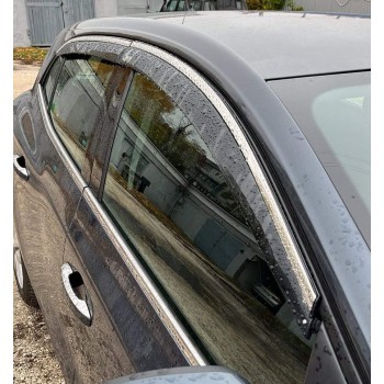 Ветровики с хромом HB (4 шт, Niken) для Renault Megane IV 2016-2025 гг