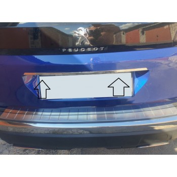 Планка над номером (нерж) для Peugeot 3008 2016-2023 рр