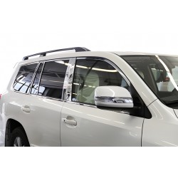 Полная окантовка стекол и на стойки (нерж) для Toyota Land Cruiser 200