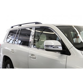 Полная окантовка стекол и на стойки (нерж) для Toyota Land Cruiser 200
