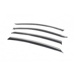 Ветровики с хромом HB (4 шт, Niken) для Opel Astra K 2016-2021 гг