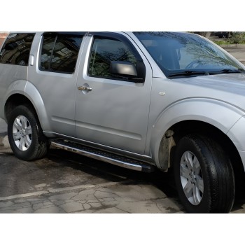 Бокові пороги BlackLine (2 шт., алюм.) для Nissan Pathfinder R51 2005-2014рр