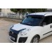 Козирьок на лобове скло (чорний глянець, 5мм) для Fiat Doblo II 2010-2022 рр
