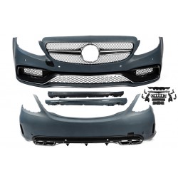 Комплект обвесов с полным задним бампером (дизайн C63 AMG) для Mercedes C-сlass W205 2014-2021 гг