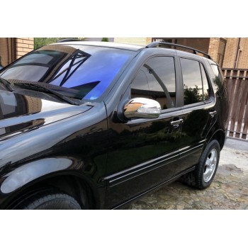 Накладки на зеркала (2 шт, нерж.) для Mercedes ML W163