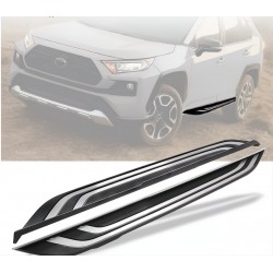 Боковые пороги OEM V2B (2 шт, алюминий) для Toyota Rav 4 2019- гг