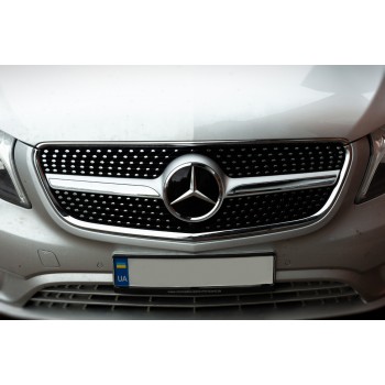 Передняя решетка Diamond (2014-2023 для Vito W447) для Mercedes Vito/V-class W447 2014- гг