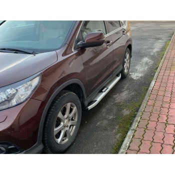 Бокові пороги Mevsim Grey (2 шт., Алюміній) для Honda CRV 2012-2016 рр