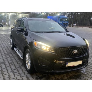 Боковые пороги Mevsim Grey (2 шт., алюминий) для Kia Sorento III UM 2014-2020 гг