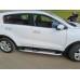 Бокові пороги Mevsim Grey (2 шт., Алюміній) для Kia Sportage 2015-2021 рр