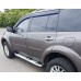 Бокові пороги Mevsim Grey (2 шт., Алюміній) для Mitsubishi Pajero Sport 2008-2015 рр