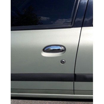 Накладки на ручки (нерж.) 4 шт, Carmos - Турецкая сталь для Renault Symbol 1999-2008 гг