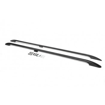 Рейлинги OmsaLine Solid (2 шт, черные) Длинная база для Ford Custom 2013-2022 гг
