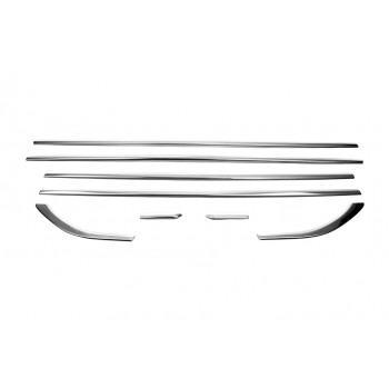 Нижняя окантовка стекол (8 шт, нерж) для Ford Fusion 2012-2020 гг