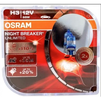 Лампа фары Osram H3 55W 64151NBU Night Breaker Unlimited -2025110% (2 шт) Лампа фары Osram H3 55W 64151NBU Night Breaker Unlimited -2025110% (2 шт)