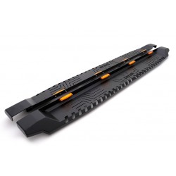 Бокові пороги Dakar V1 з LED (2 шт, метал) для Volkswagen Amarok 2010-2022 рр